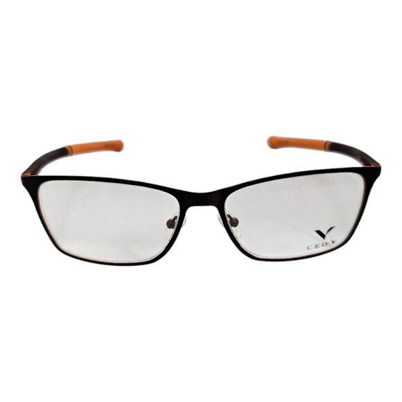 CEO-V CV638 Brown Orange T6-40 Flexible 54-16-132 Eyeglasses Frame Demo New - Picture 2 of 15